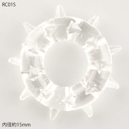 メンズ シリコンコックリング 男性用 持続力アップ 血流サポート トゲトゲ＆イボイボ RC1P