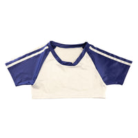 La Paum Women's Tight Mini Gymnastics Uniform with Side Stripes, Glossy Super Wet Fabric, TA06