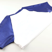 La Paum Women's Tight Mini Gymnastics Uniform with Side Stripes, Glossy Super Wet Fabric, TA06