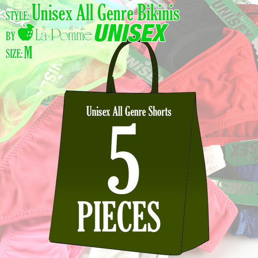 Unisex [5-piece trial & assorted set] La-Pomme Unisex All Genre Underwear UNIAG-M5P
