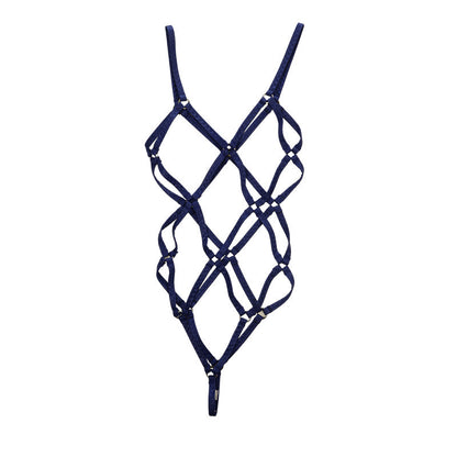 La-Pomme Super Wet Fabric Hexagonal Binding Playsuit UPS002