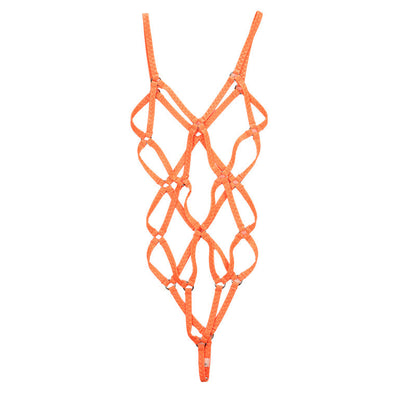 La-Pomme Super Wet Fabric Hexagonal Binding Playsuit UPS002