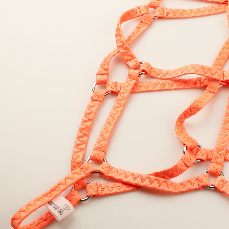 La-Pomme Super Wet Fabric Hexagonal Binding Playsuit UPS002