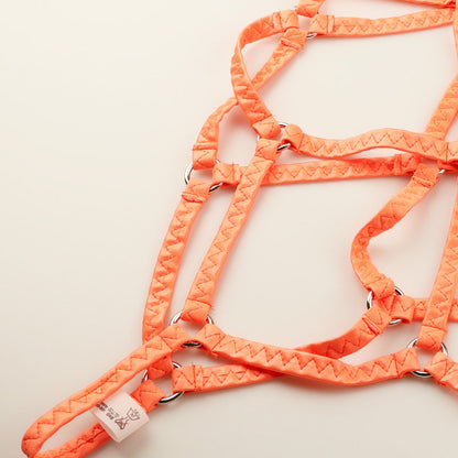 La-Pomme Super Wet Fabric Hexagonal Binding Playsuit UPS002