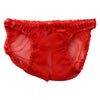 La-Pomme 20 Half Fabric Open Crotch Low Rise Full Back In Rubber Scanty Lolita Pants 112034