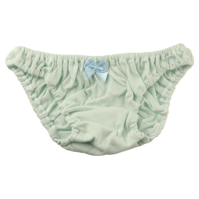 La-Pomme Cotton in rubber scanty full back shorts with small crunchy ribbon 113072