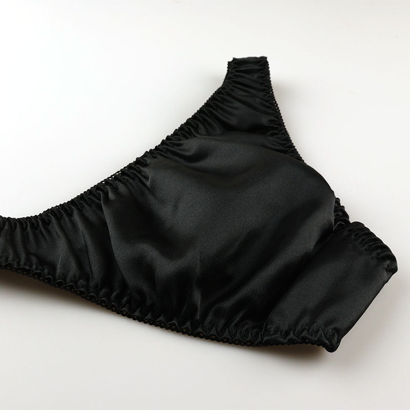 La Paume Satin Fabric Simple Design Full Back Shorts 11396