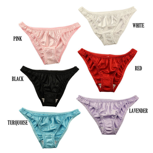 La-Pomme Satin Fabric Simple Design Full Back Shorts 114041