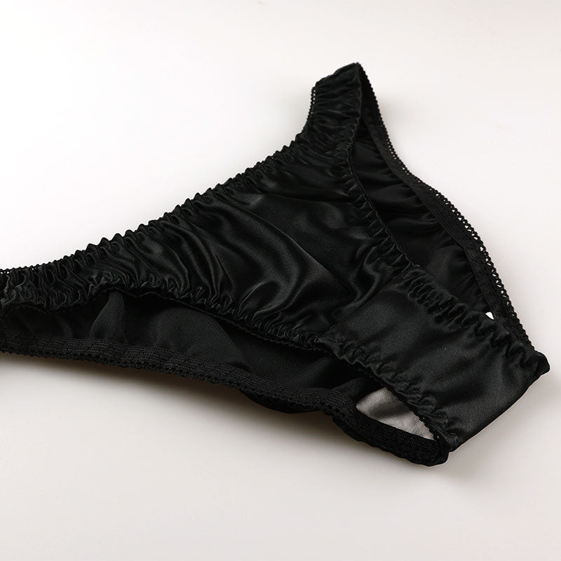 La Paume Satin Fabric Simple Design Full Back Shorts 114041