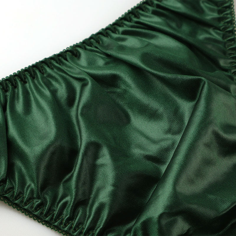La-Pomme Shiny Simple Design Full Back Shorts Felica Fabric 115022