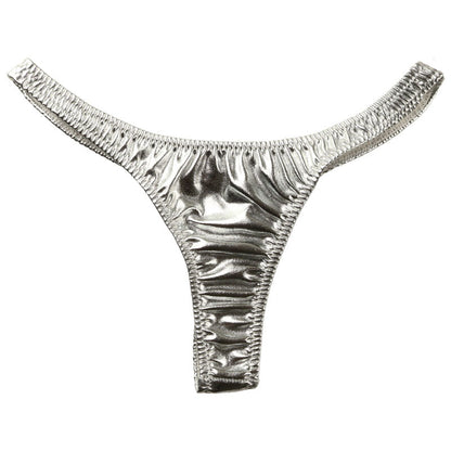【OUTLET】ラ・ポーム メタリック生地 ハイレグ Tバックショーツ 118140