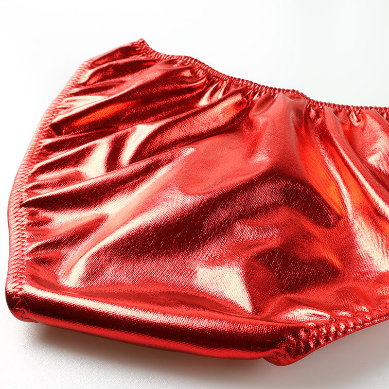 La-Pomme Metallic 1-piece no-haggle fullback shorts 119121