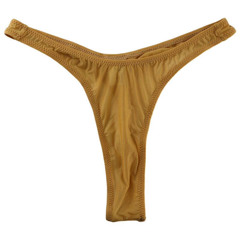La-Pomme GUS fabric high leg T-back shorts 120020