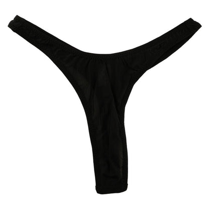 La-Pomme GUS fabric high leg T-back shorts 120020