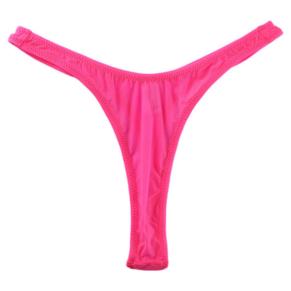 La-Pomme GUS fabric high leg T-back shorts 120020