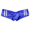 La-Pomme Glossy Super WET Fabric Low Leg Bloomers with Side Lines Micro Mini Boxer Shorts 124002