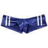 La-Pomme Glossy Super WET Fabric Low Leg Bloomers with Side Lines Micro Mini Boxer Shorts 124002