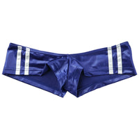 La-Pomme Glossy Super WET Fabric Low Leg Bloomers with Side Lines Micro Mini Boxer Shorts 124002