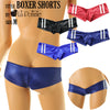 La-Pomme Glossy Super WET Fabric Low Leg Bloomers with Side Lines Micro Mini Boxer Shorts 124002