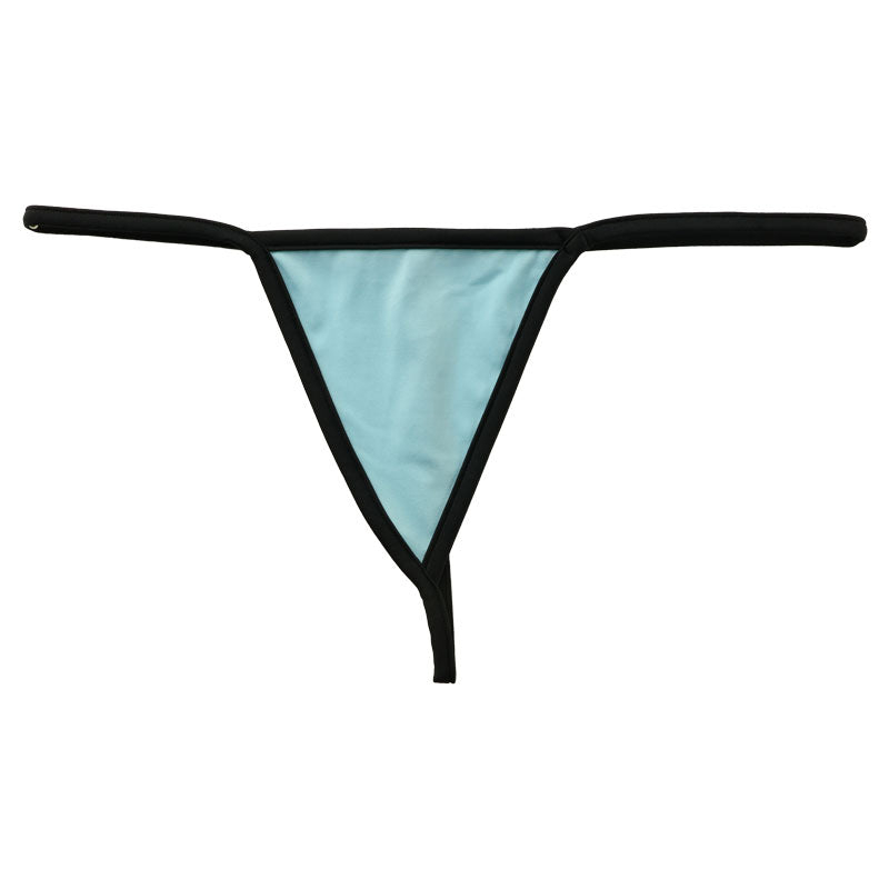 La-Pomme E6000 Fabric Black Piping Bright Color Inverted Bikini G-String 214003