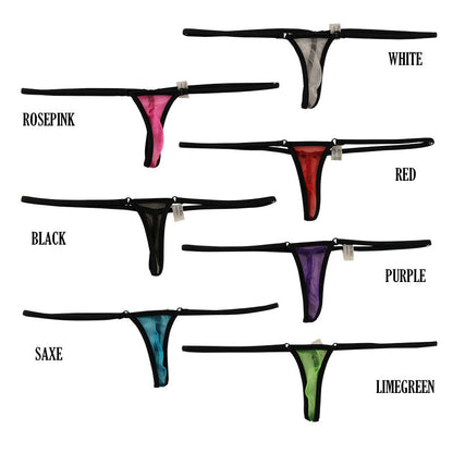 La-Pomme Spark Half Fabric Micro Mini Extra Small G-String 214004