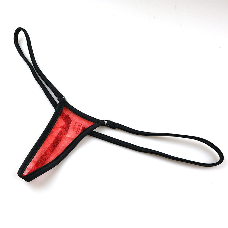 La-Pomme Spark Half Fabric Micro Mini Extra Small G-String 214004