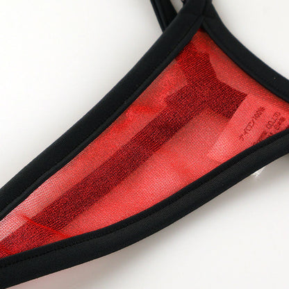 La-Pomme Spark Half Fabric Micro Mini Extra Small G-String 214004