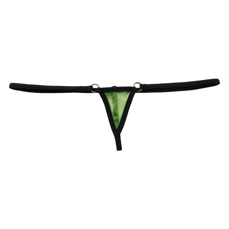 La-Pomme Spark Half Fabric with Mistrame Micro Mini Extra Small G-String 214006