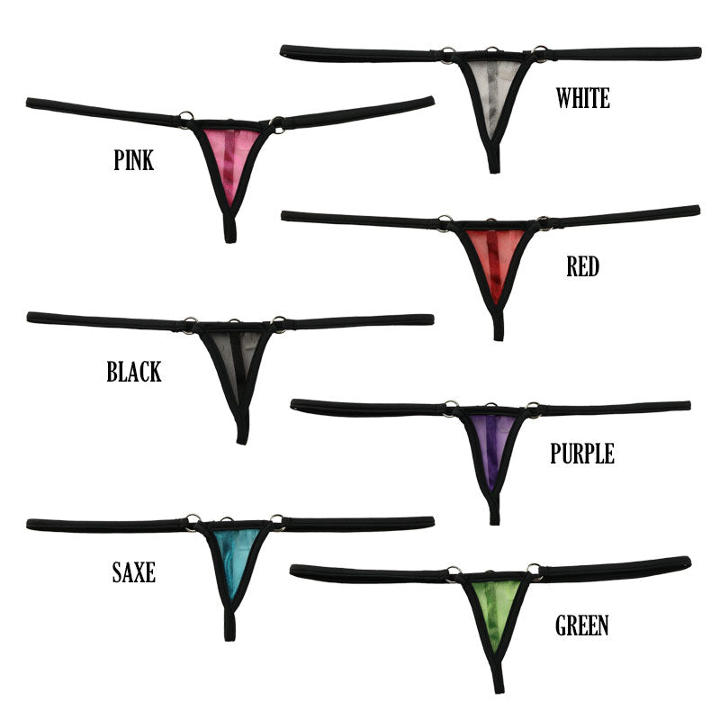 La-Pomme Spark Half Fabric with Mistrame Micro Mini Extra Small G-String 214006