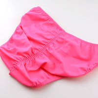 La-Pomme E6000 fabric hip line shirring elastic open crotch full back shorts 219010