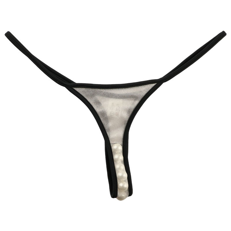 La-Pomme Spark Half Fabric Ball T-back Shorts 219015