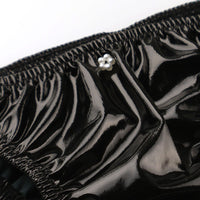 La-Pomme Enamel Synthetic Leather Fabric Shallow Rise Low Rise Type Rio Back Shorts 220001