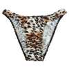 La-Pomme MFS Leopard Print High Cut Half Back Shorts 22011