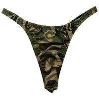 La-Pomme SLKS fabric camouflage print (camouflage pattern) marble T-back shorts 222004