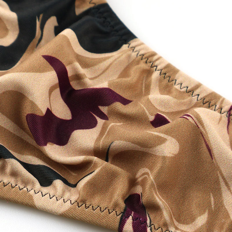 La-Pomme SLKS fabric camouflage print (camouflage pattern) marble T-back shorts 222004