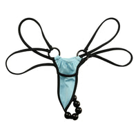 La-Pomme E6000 fabric G string with 6 black balls 222006