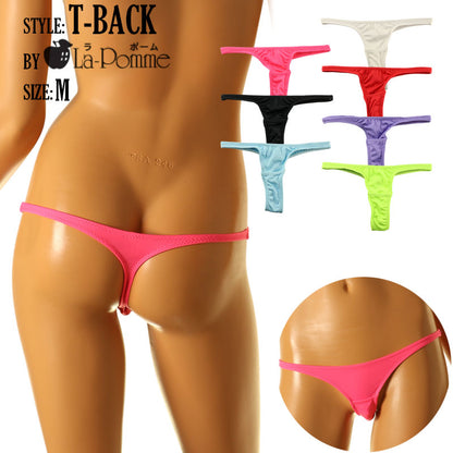 La-Pomme E6000 fabric beaded T-back shorts 222007