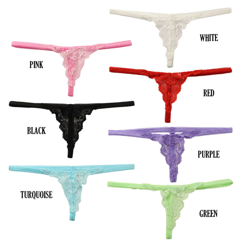 Colorful Tulle String Thong 