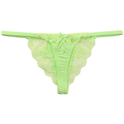 La-Pomme SSS Fabric T-Front Type Tulle Lace Micro Mini Half Back Shorts 319203