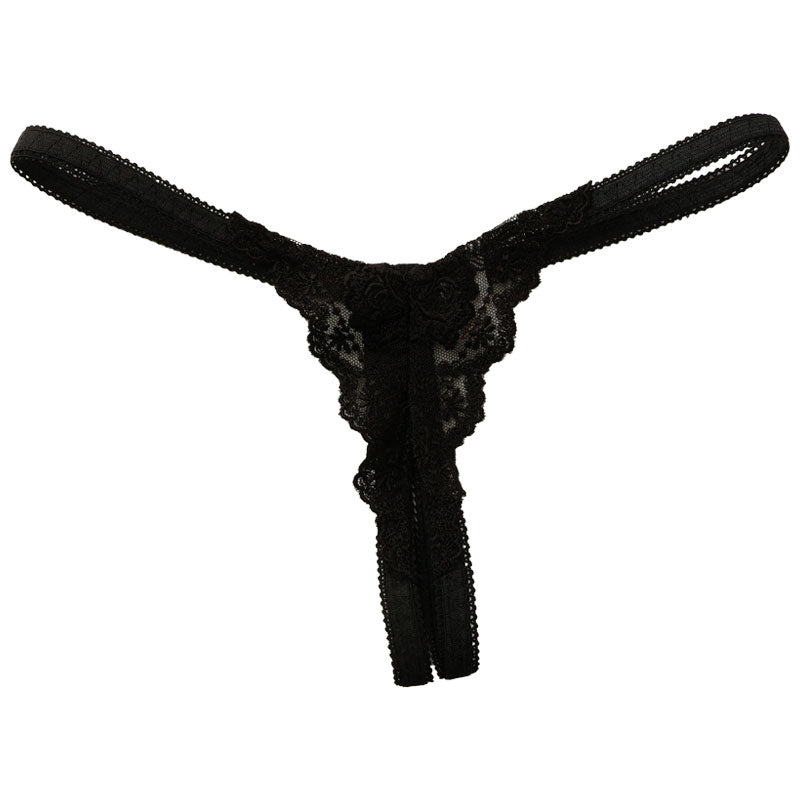 La-Pomme Tulle Lace Pico Rubber Crotch Wrench G-String 319205