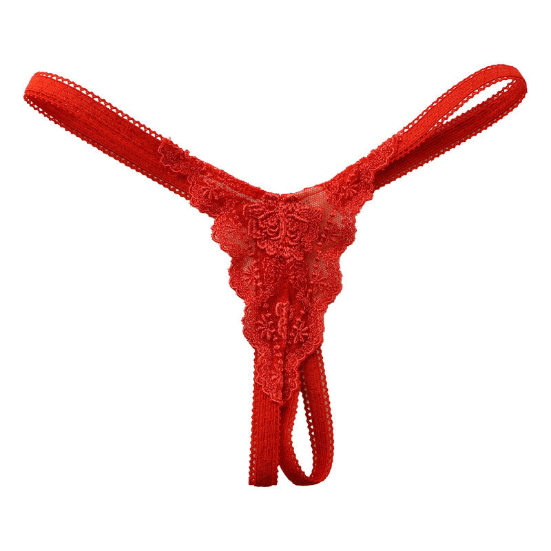 La-Pomme Tulle Lace Pico Rubber Crotch Wrench G-String 319205