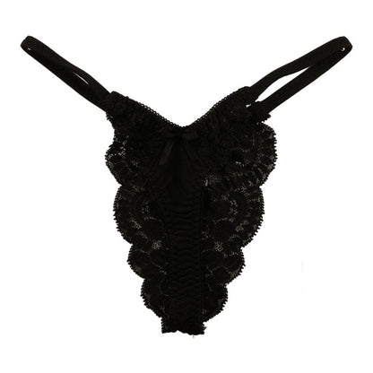 La-Pomme SSS fabric lace half back shorts 319209