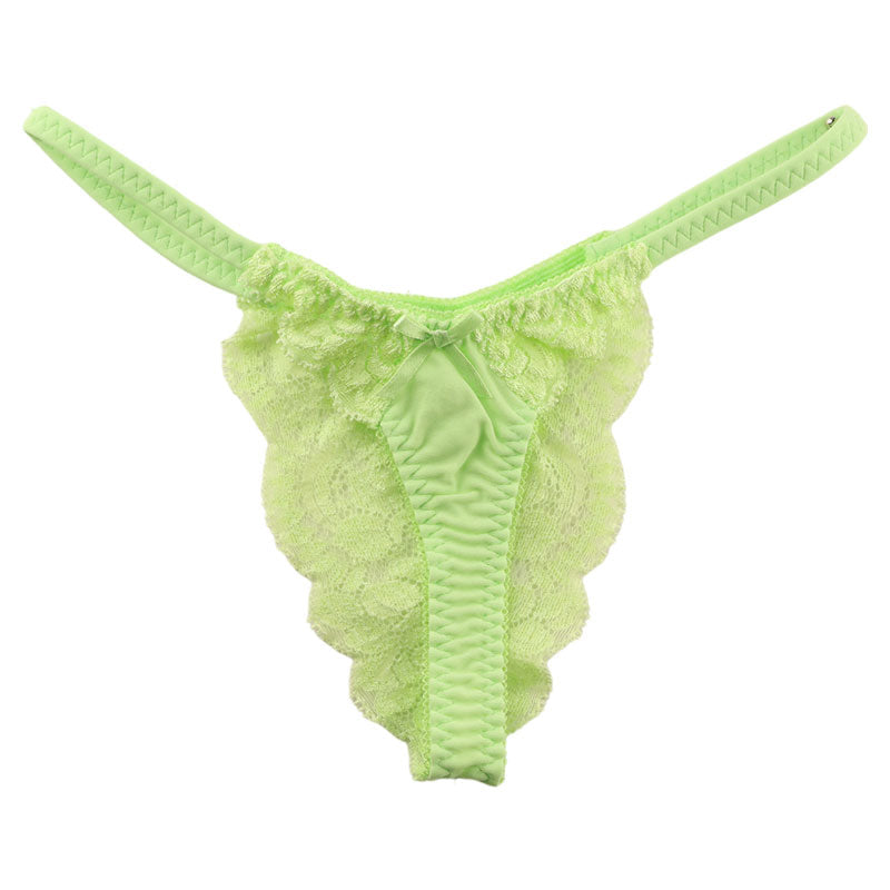 La-Pomme SSS fabric lace half back shorts 319209