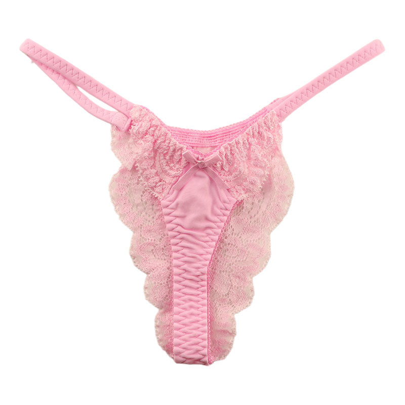 La-Pomme SSS fabric lace half back shorts 319209