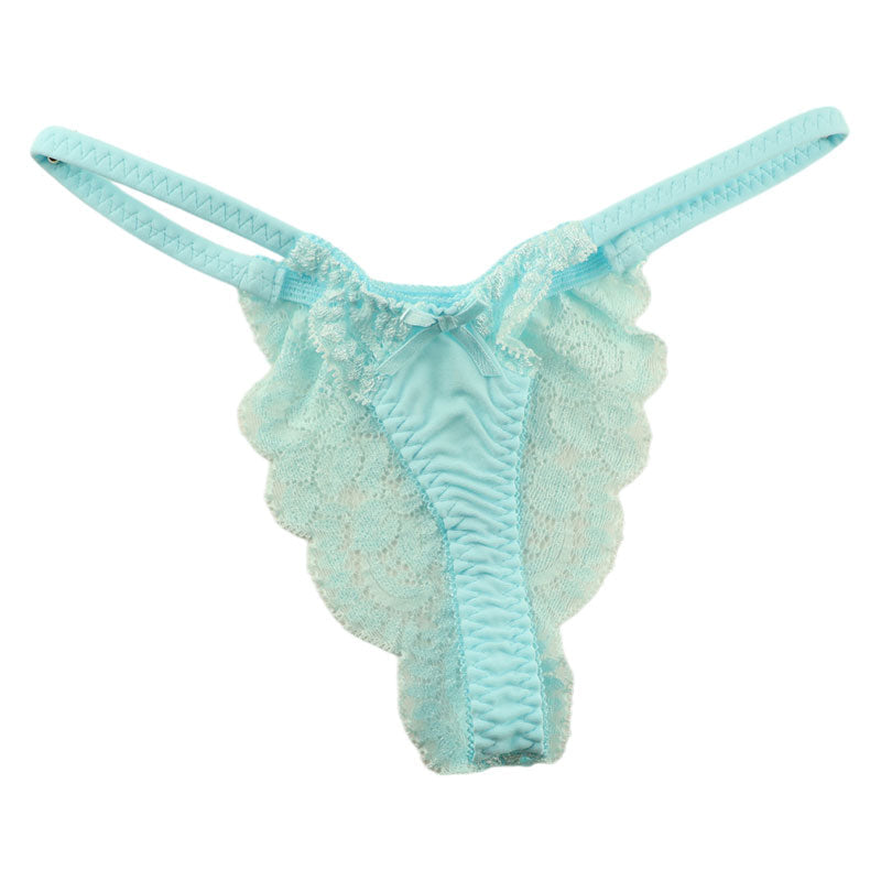 La-Pomme SSS fabric lace half back shorts 319209