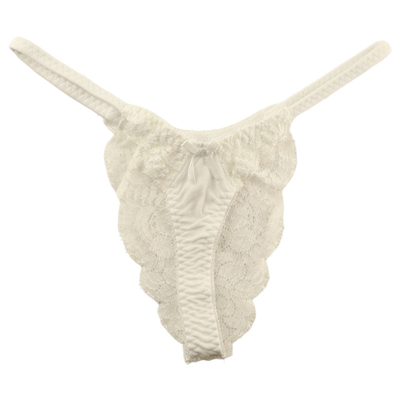 La-Pomme SSS fabric lace half back shorts 319209
