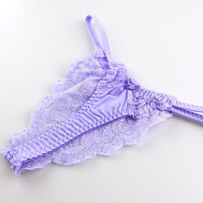 La-Pomme SSS fabric lace half back shorts 319209