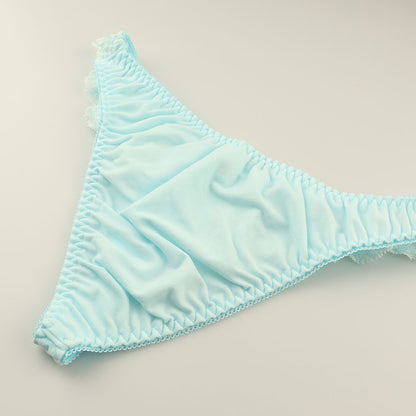 La-Pomme SSS Fabric Stretch Lace High Leg T Front Half Back Shorts 320092