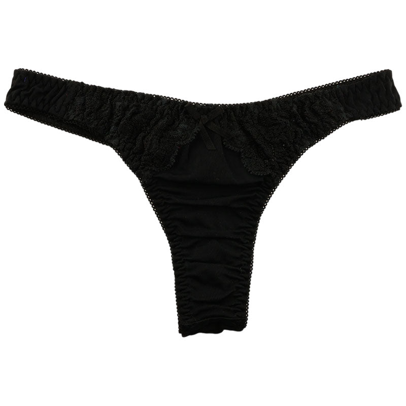【OUTLET】ラ・ポーム SSS生地 レース Tバックショーツ 321121