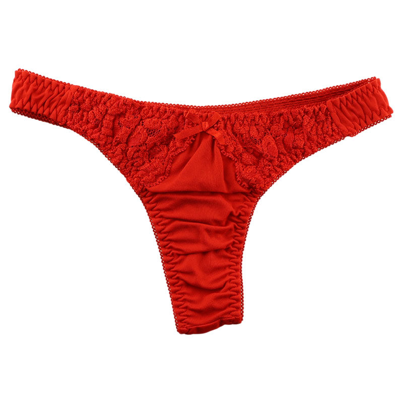 【OUTLET】ラ・ポーム SSS生地 レース Tバックショーツ 321121